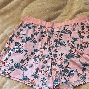 American Eagle Outfitters Pink Palm Print Athletic Shorts